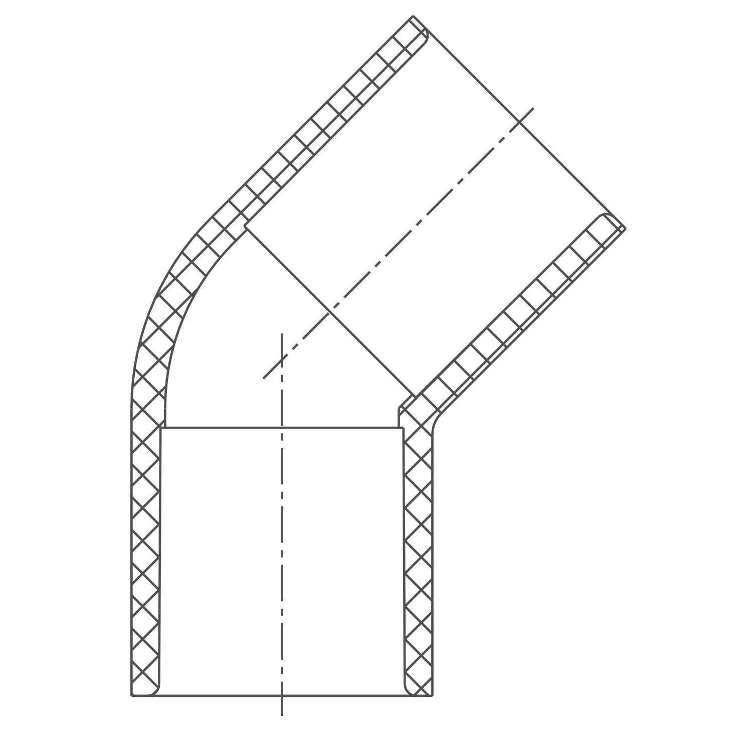 Deep Socket 45° Ell (SOC × SOC)  