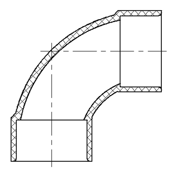 90° Sweep Ell (SOC × SOC)