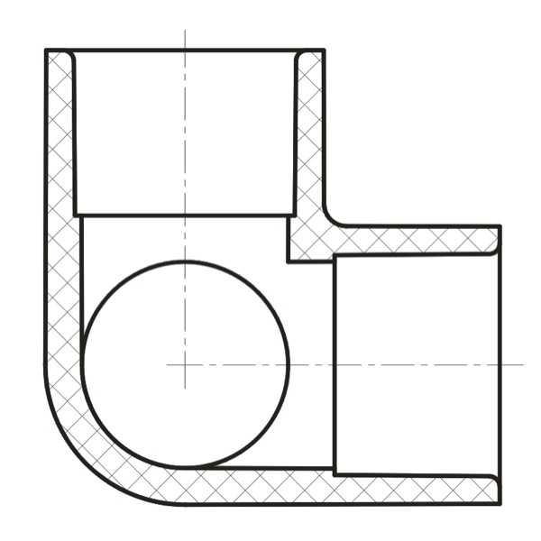 Side Outlet Ell  (SOC × SOC × SOC)  