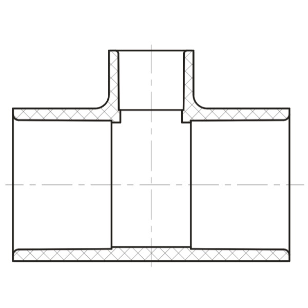 REDUCING TEE (SOC x SOC x SOC)