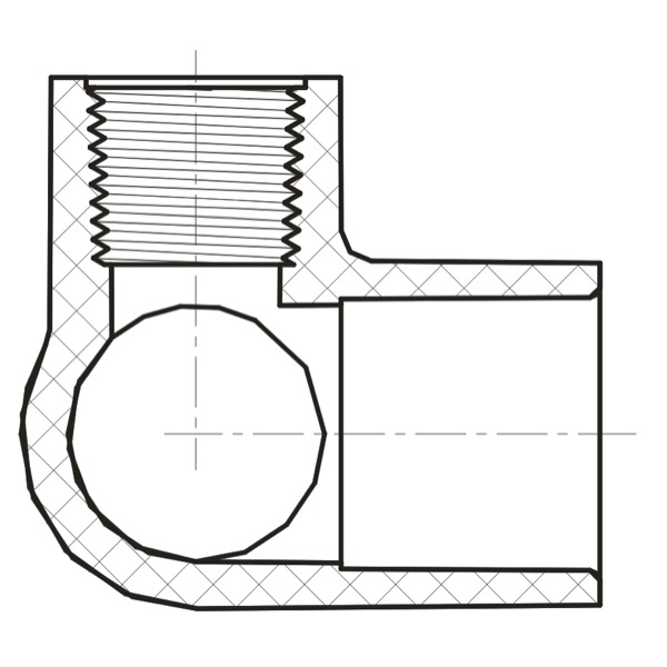 Side Outlet Ell  (SOC × SOC × FIPT)  