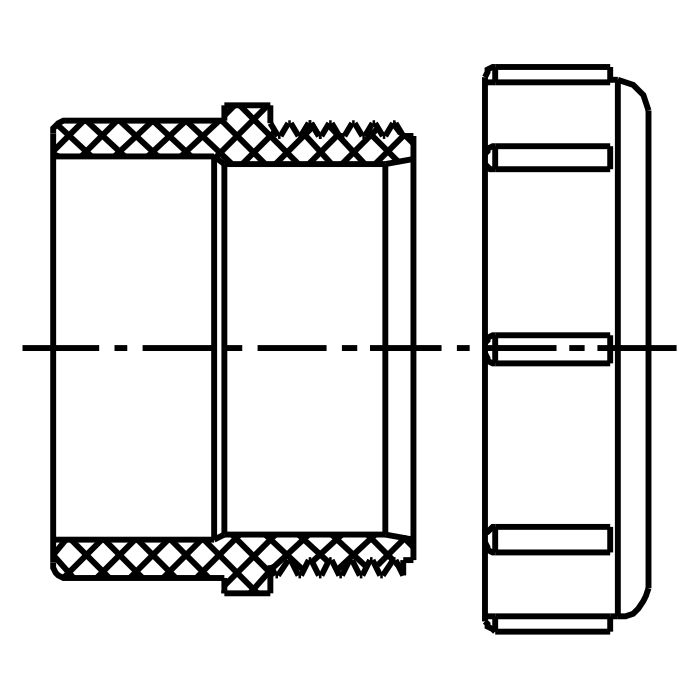 Trap Adapter w/Plastic Nut (SPG×SJ)  