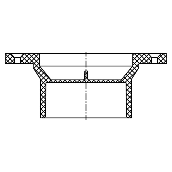 Closet Flange w/Knockout Test Plug (Hub)