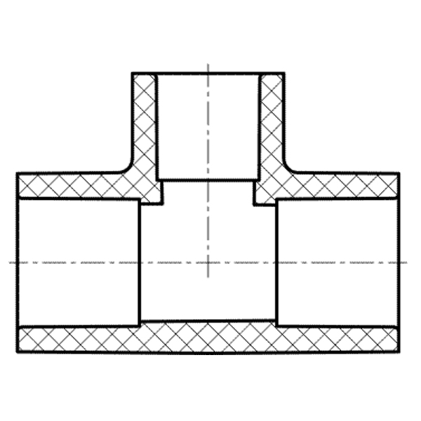 Reducing Tee (SOC x SOC x SOC)