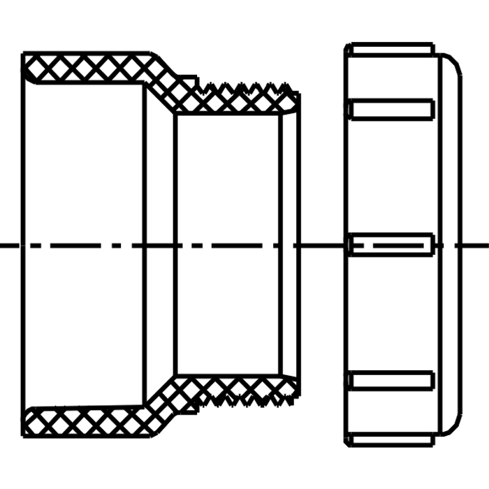 Trap Adapter w/Plastic Nut(Hub×SJ)  