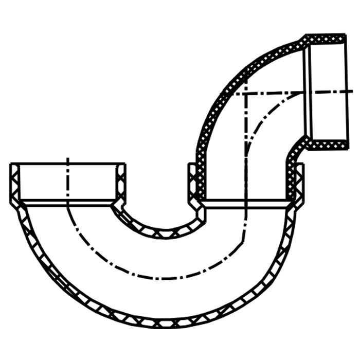P-Trap w/Union Joint (Hub×Hub)