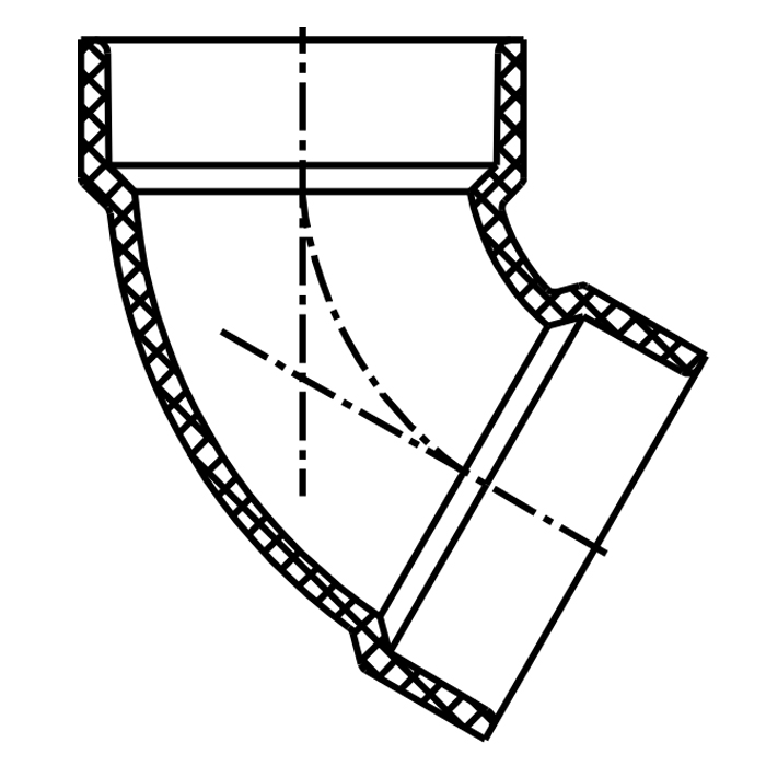 60° Elbow (Hub×Hub)