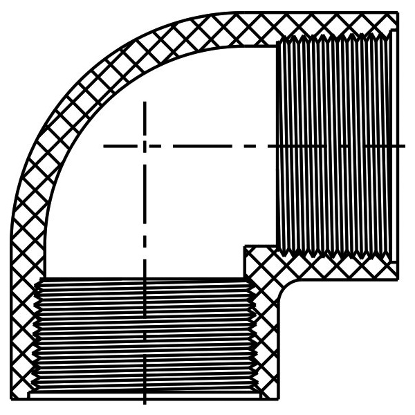 90° Ell (FIPT × FIPT)