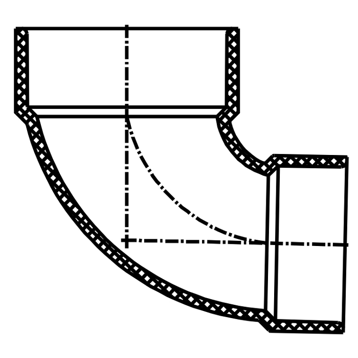 90° Elbow (Hub×Hub)