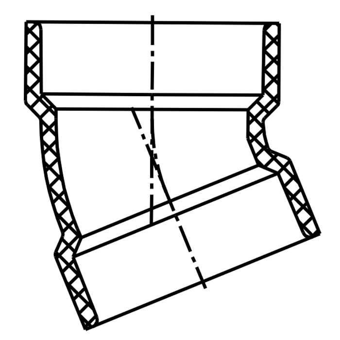 22½° Elbow (Hub×Hub)