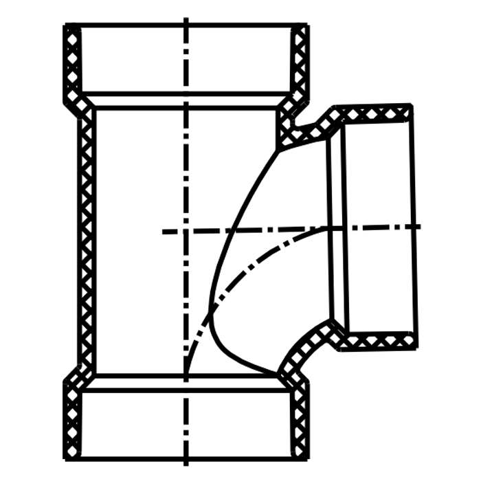 Sanitary Tee (Hub×Hub×Hub)