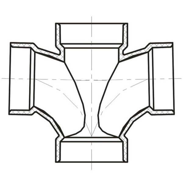 Double Sanitary Tee (All Hub)