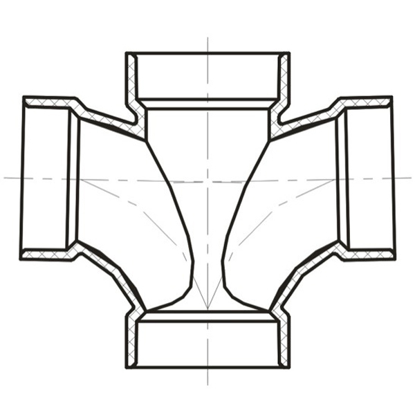 Double Sanitary Tee (All Hub)