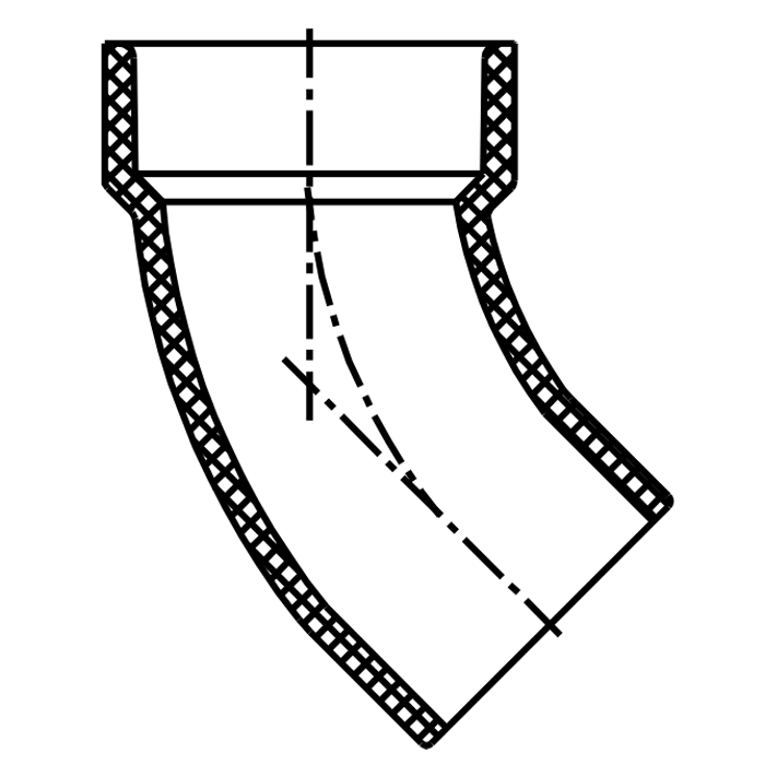 45° Street Elbow (Hub×SPG)