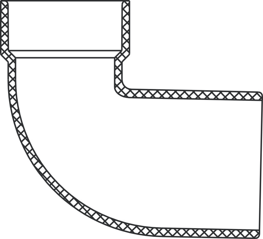 90° Reducing Closet Street Elbow (Hub×SPG) 