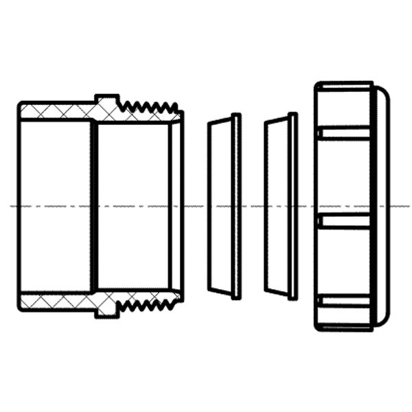 Trap Adapter-Male w/1-1/2 Plastic Nut & Washer And 1-1/2×1-1/4 Washer ( S × Slip )