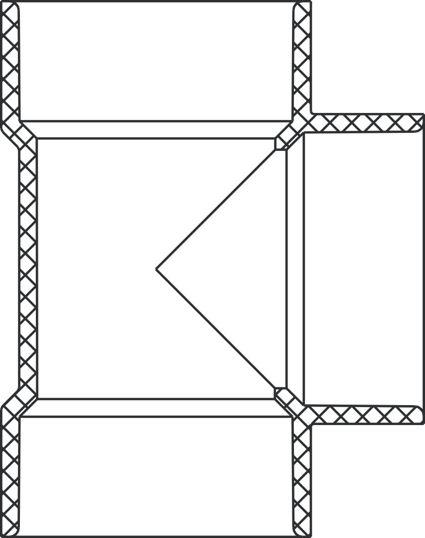 Vent Tee (Hub×Hub×Hub)