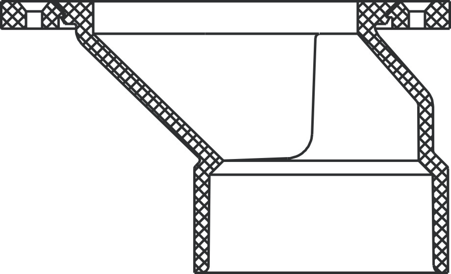 Offset Closet Flange w/Adjustable Plastic Ring ( H )