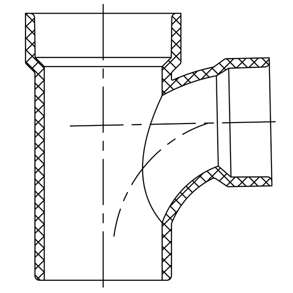 Sanitary Tee,Street,Reducing ( S × H × H )