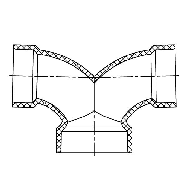 Double 1/4 Bend ( H × H × H )