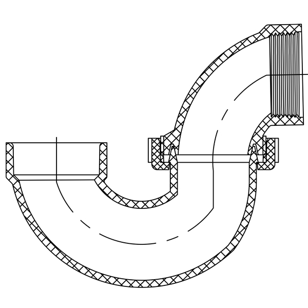 P-Trap W/Union Joint ( H × FPT )