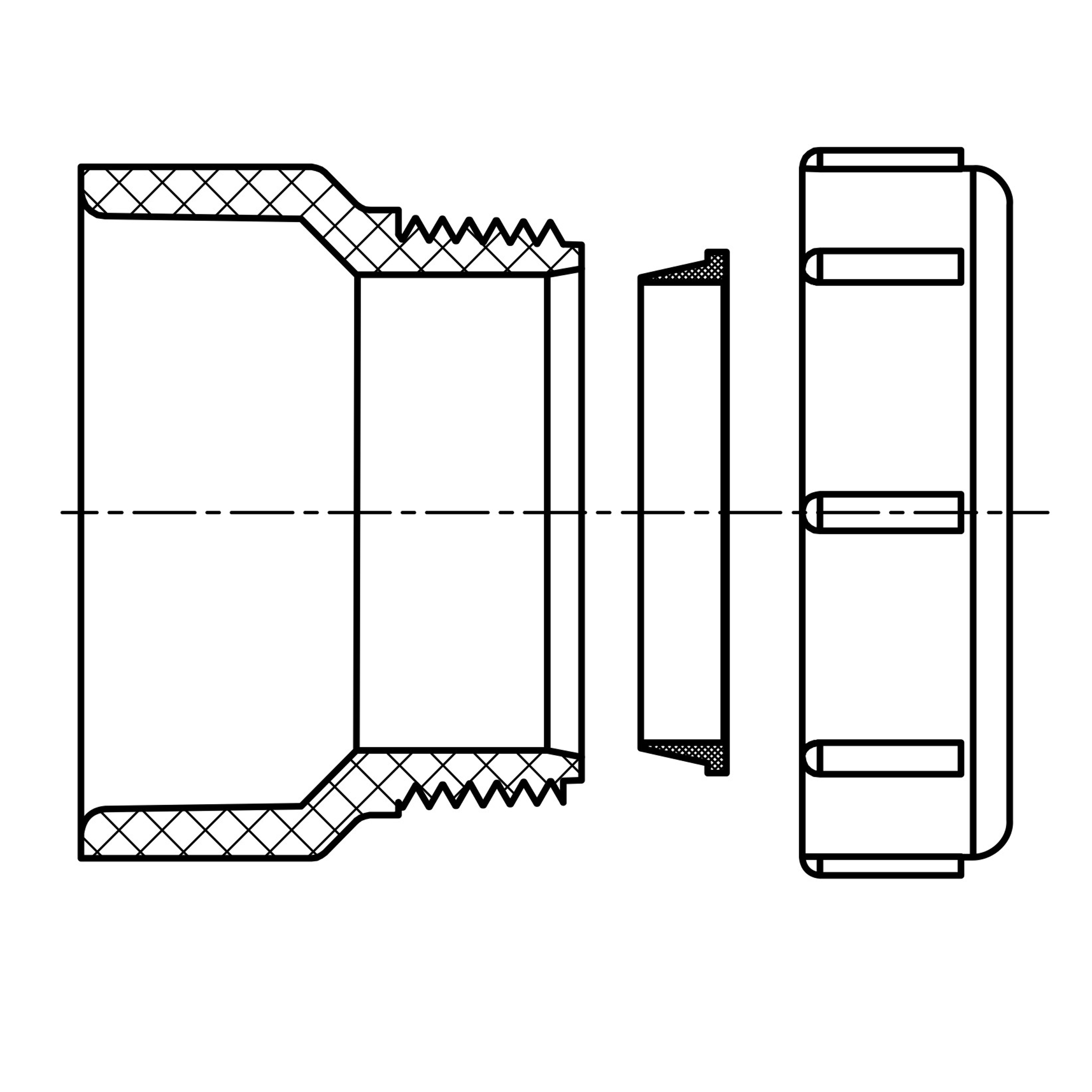 Trap Adapter-Female w/Plastic Nut & Washer ( H × Slip )