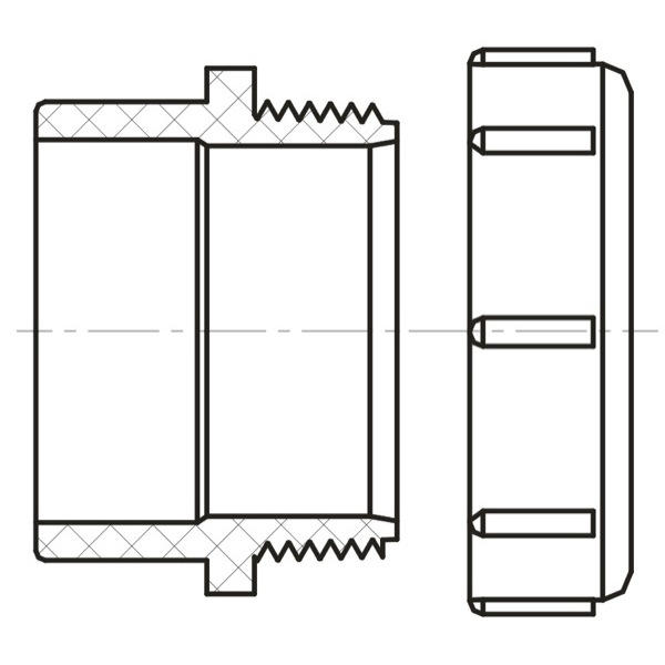 Trap Adapter-Male w/Plastic Nut ( S × Slip )