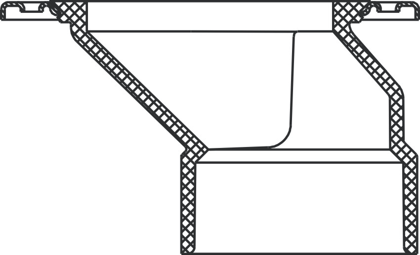 Offset Closet Flange w/Adjustable Metal Ring ( Epoxy Coated ) ( H )