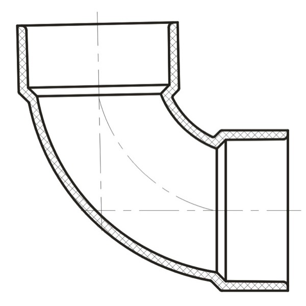 1/4 Bend ( H × H )