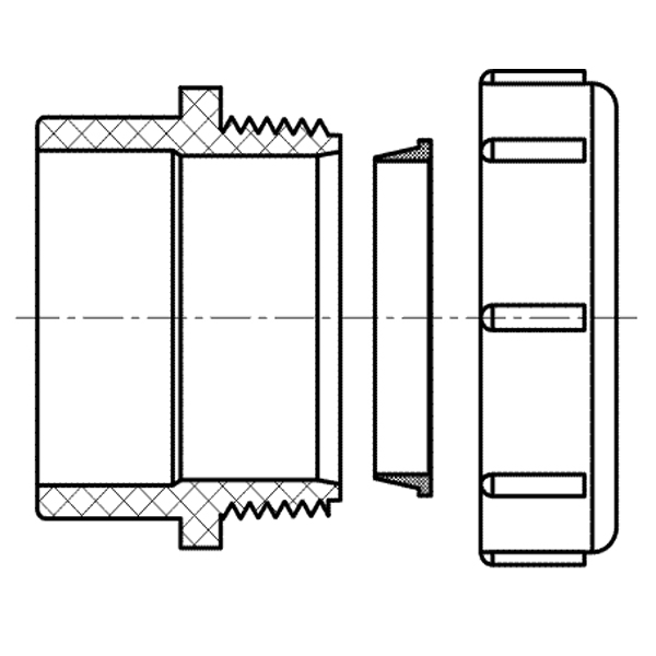 Trap Adapter-Male w/Plastic Nut & Washer ( S × Slip )