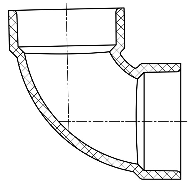 90° Elbow-Short Turn  ( H × H ) 