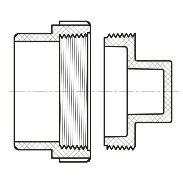 Fitting Cleanout Adapter w/C.O. Plug ( S × FPT )