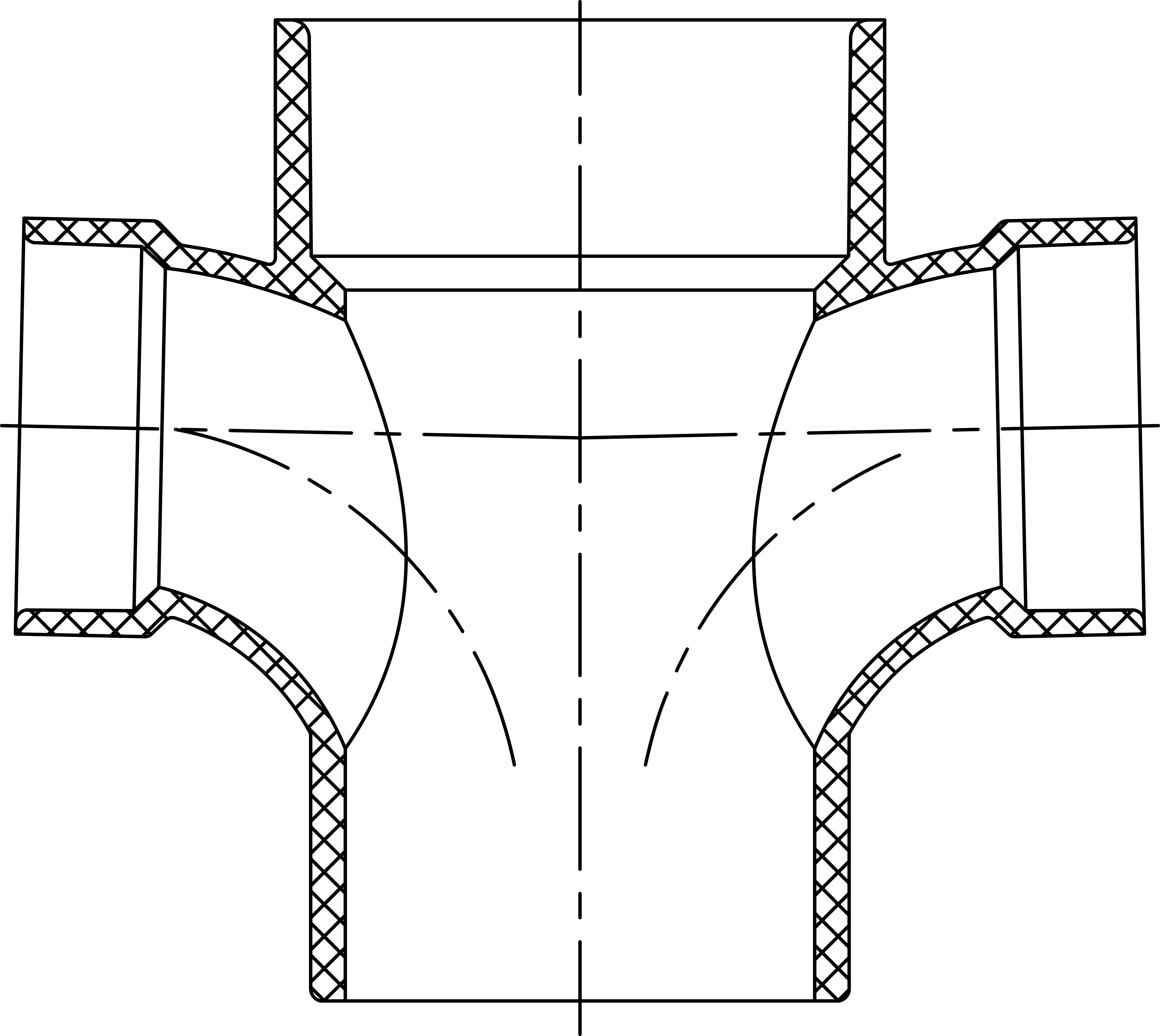 Double Sanitary Tee,Street,Reducing ( S × H × H × H )