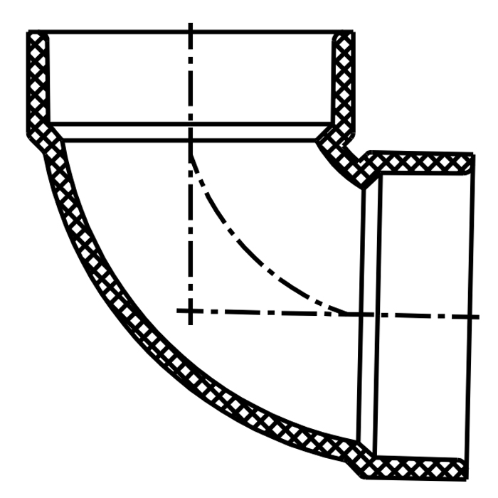 90° Elbow-Short Turn (Hub×Hub)