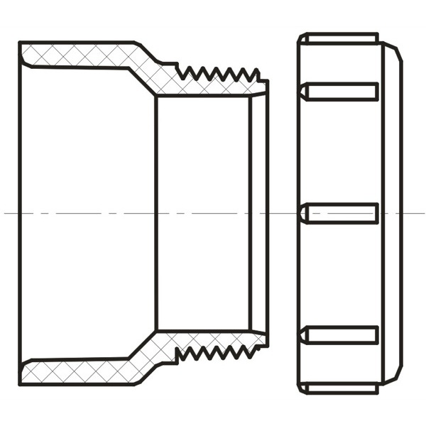 Trap Adapter-Male w/Plastic Nut ( H × Slip )