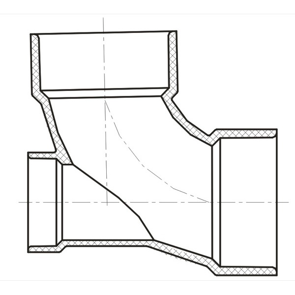 1/4 Bend w/Low Heel Inlet ( H × H × H )