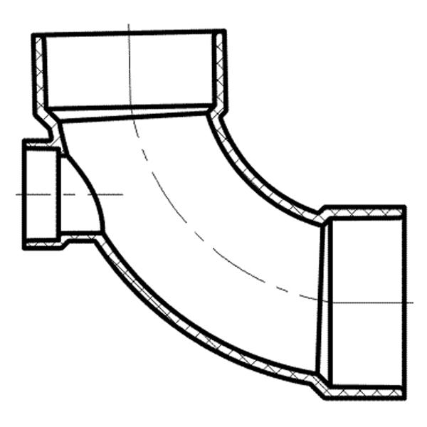 Long Sweep 1/4 Bend w/High Heel Intel ( All Hub )