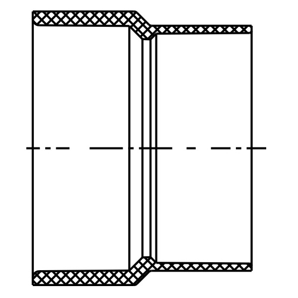 ADAPTER COUPLING (SEWER HUB ×DWV HUB)