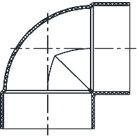  1/4 BEND (H × H)