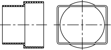  DOWNSPOUT ADAPTER (DOWNSPOUTxSEWER HUB,HxH)