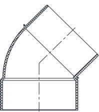 1/8 BEND, STREET (S ×H)