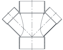 REDUCING DOUBLE WYE(ALL HUB)