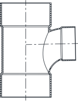 REDUCING SANITARY TEE (ALL HUB)